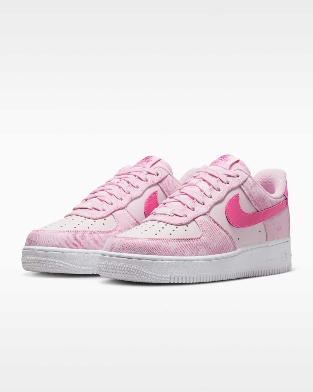 NIKE Women’s Air Force 1 ’07 “Denim” IR1974-663 Pink Foam Pearl Pink White