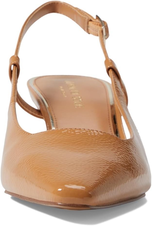 Kenneth Cole Womens Martha Heels – Camel Patent – Size 7.5 MED *NEW IN BOX*