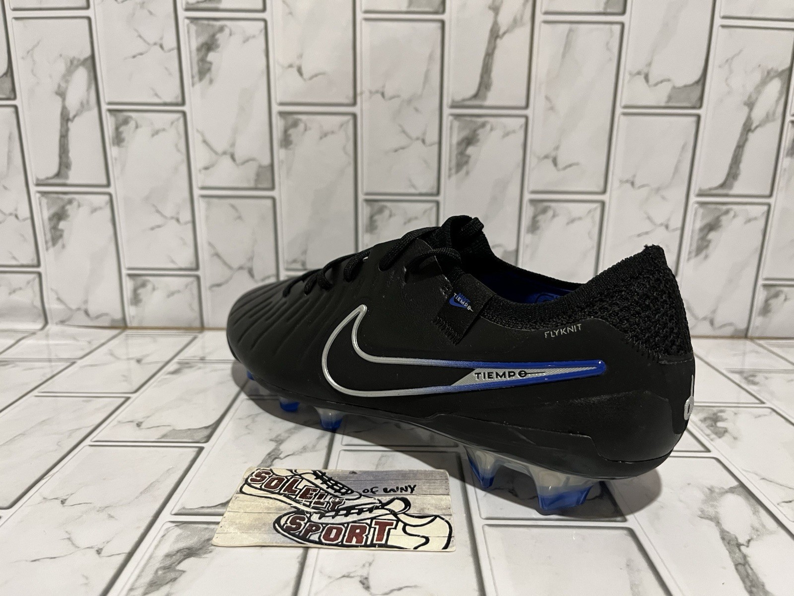New Nike Tiempo Legend 10 Elite FG ACC Soccer Cleats Black Royal Blue Womens 8