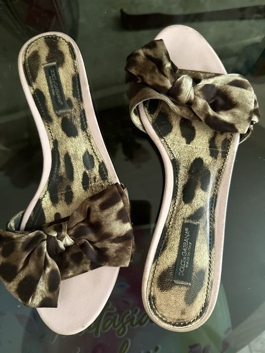 Women Dolce&Gabbana Slippers Brown Textile 38