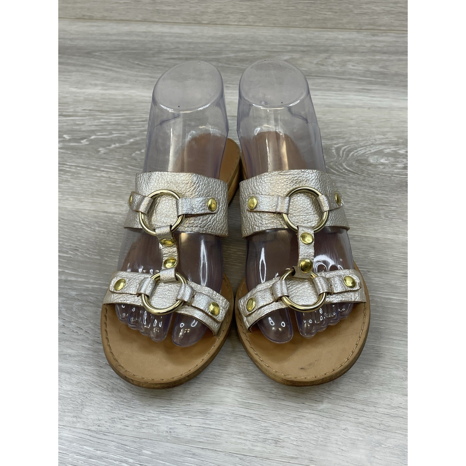 Latigo Rush Women’s Sandals Silver Leather 6.5 Buckle Boho Comfort Casual Shoes