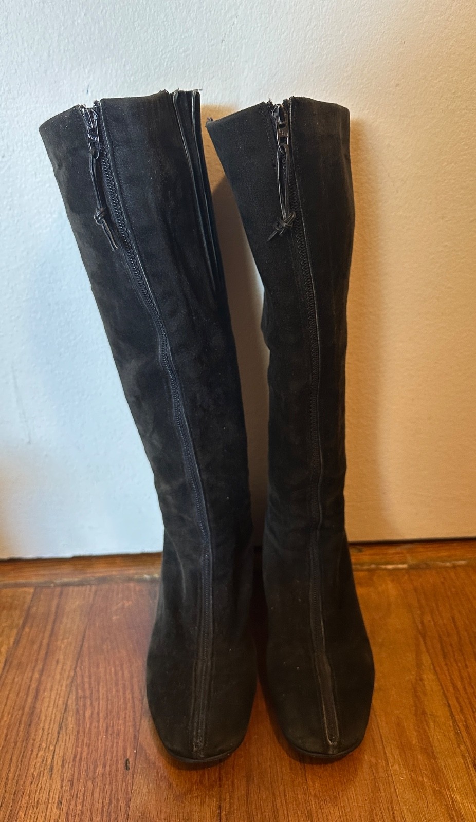 Vintage 1960s 1970s Golo Black Suede Super soft boots 5.5 Tall