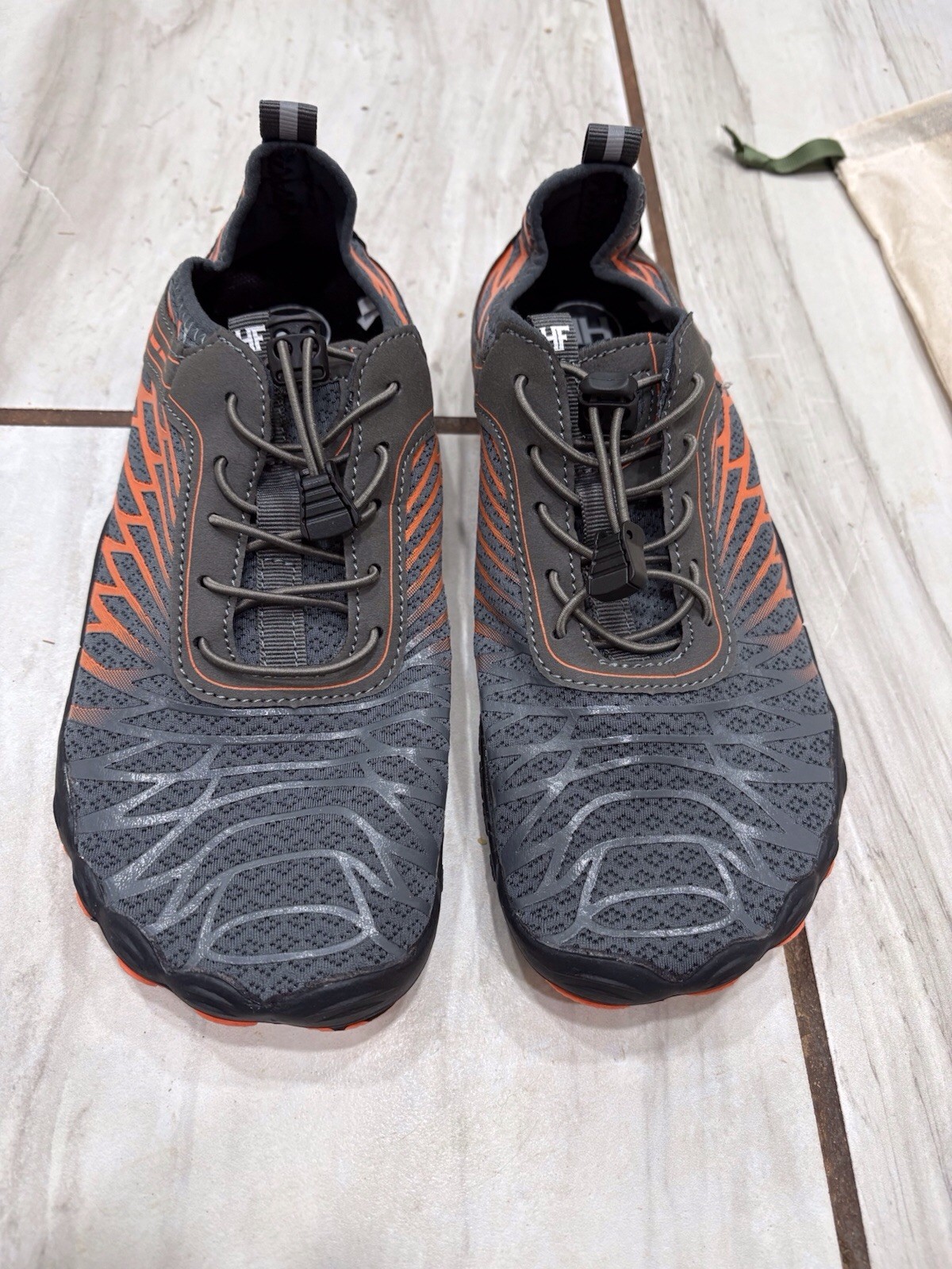 Hike Footwear Lorax Pro Barefoot Shoes Orange Gray Wide Toe Box Unisex Size 40
