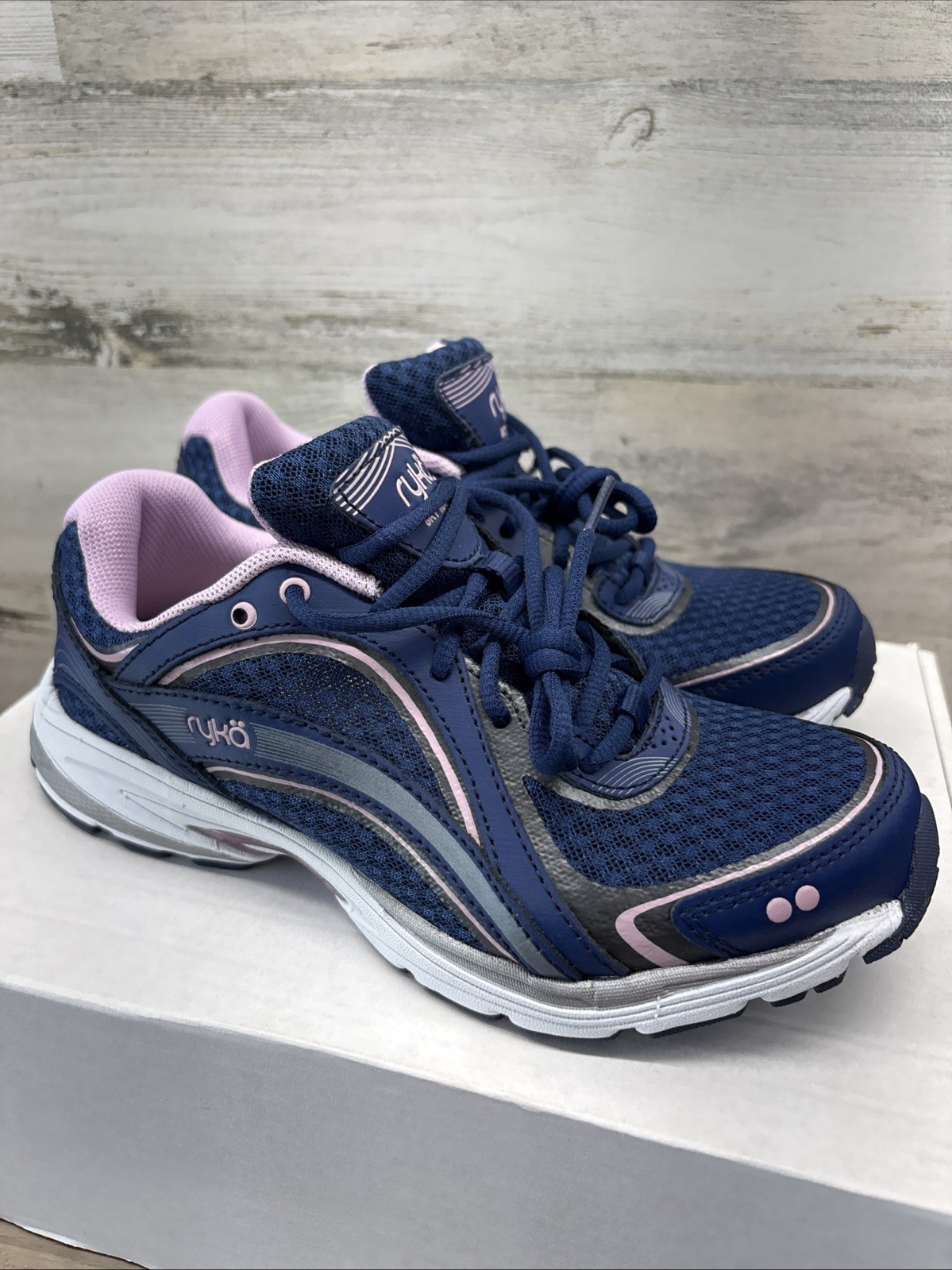 Ryka Sky Walk Trail Sneakers Size 5 M WOMENS Navy Lilac New