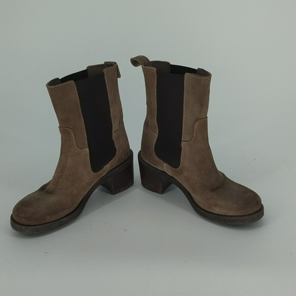 Emanuele Crasto Suede Chelsea Boots Brown 38/7.5 rustic bohemian moto hipster