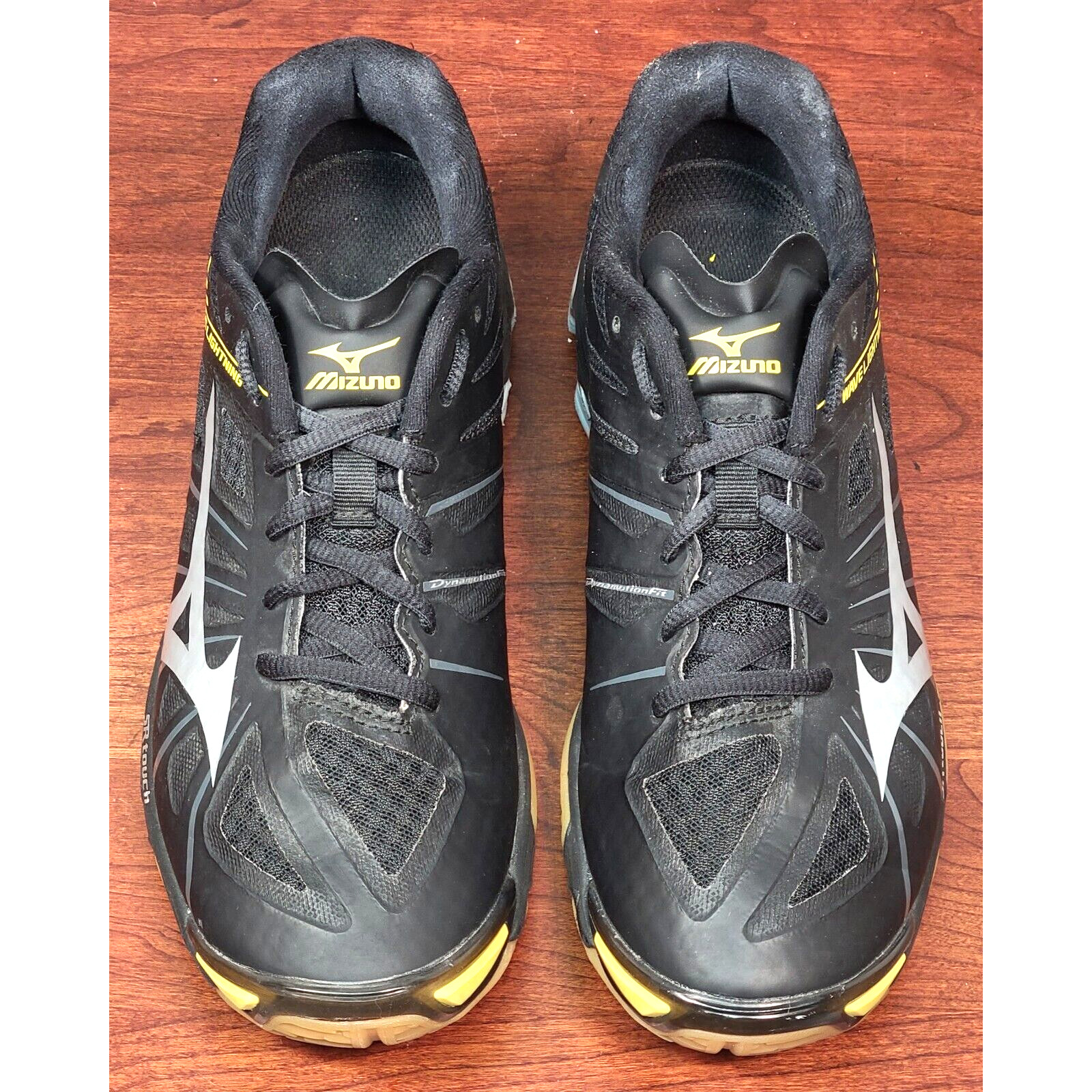 Mizuno Wave Lightning Z Black & Yellow Indoor Volleyball Shoes US 8 VB Gym