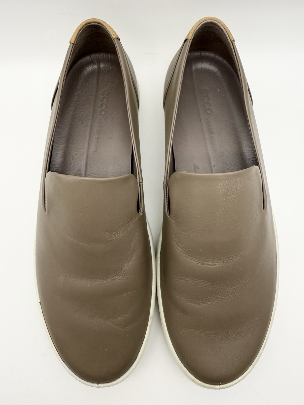 ECCO Women’s US 10/10.5 EU 41 Soft 7 Mushroom Brown Leather Slip On Shoe Sneaker