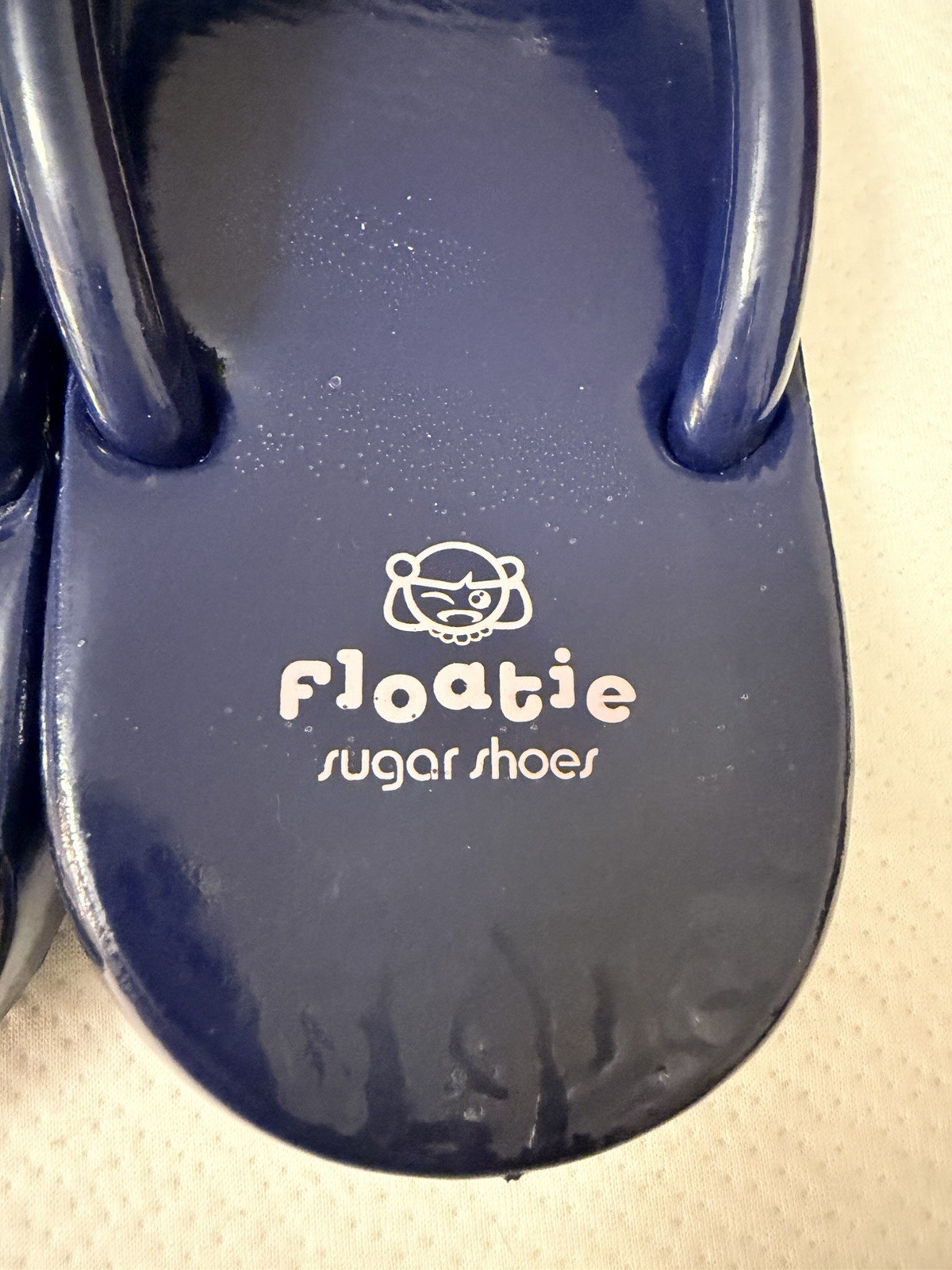 VTG Floatie Sugar Shoes Blue Pink 9 3/4” Long Floating Flip Flops 90s Y2K READ