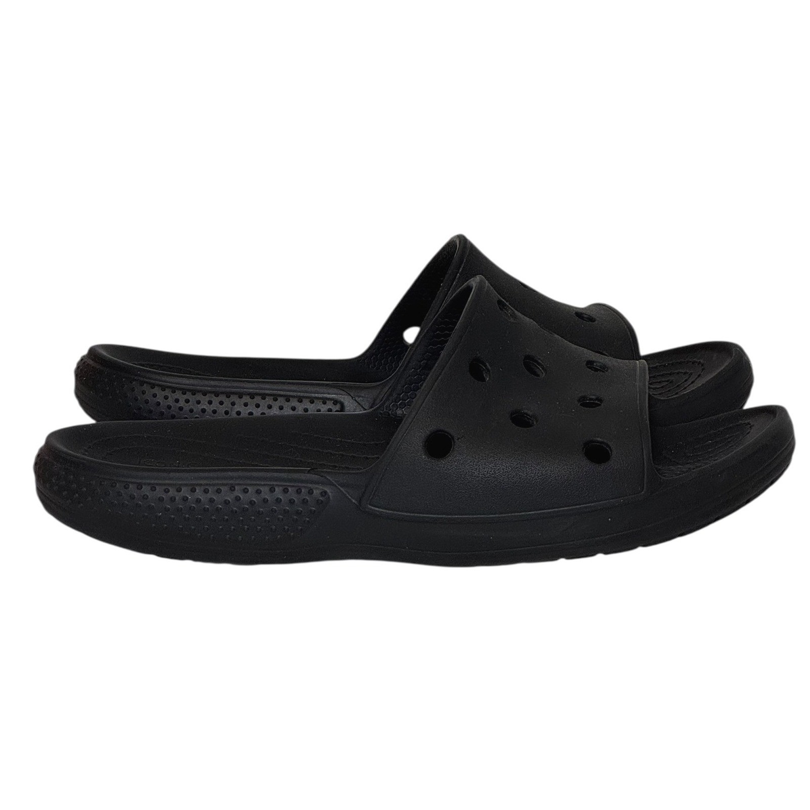 Crocs Classic Unisex M6 W8 All Terrain Clog Black Slide Sandals Slip On Comfort