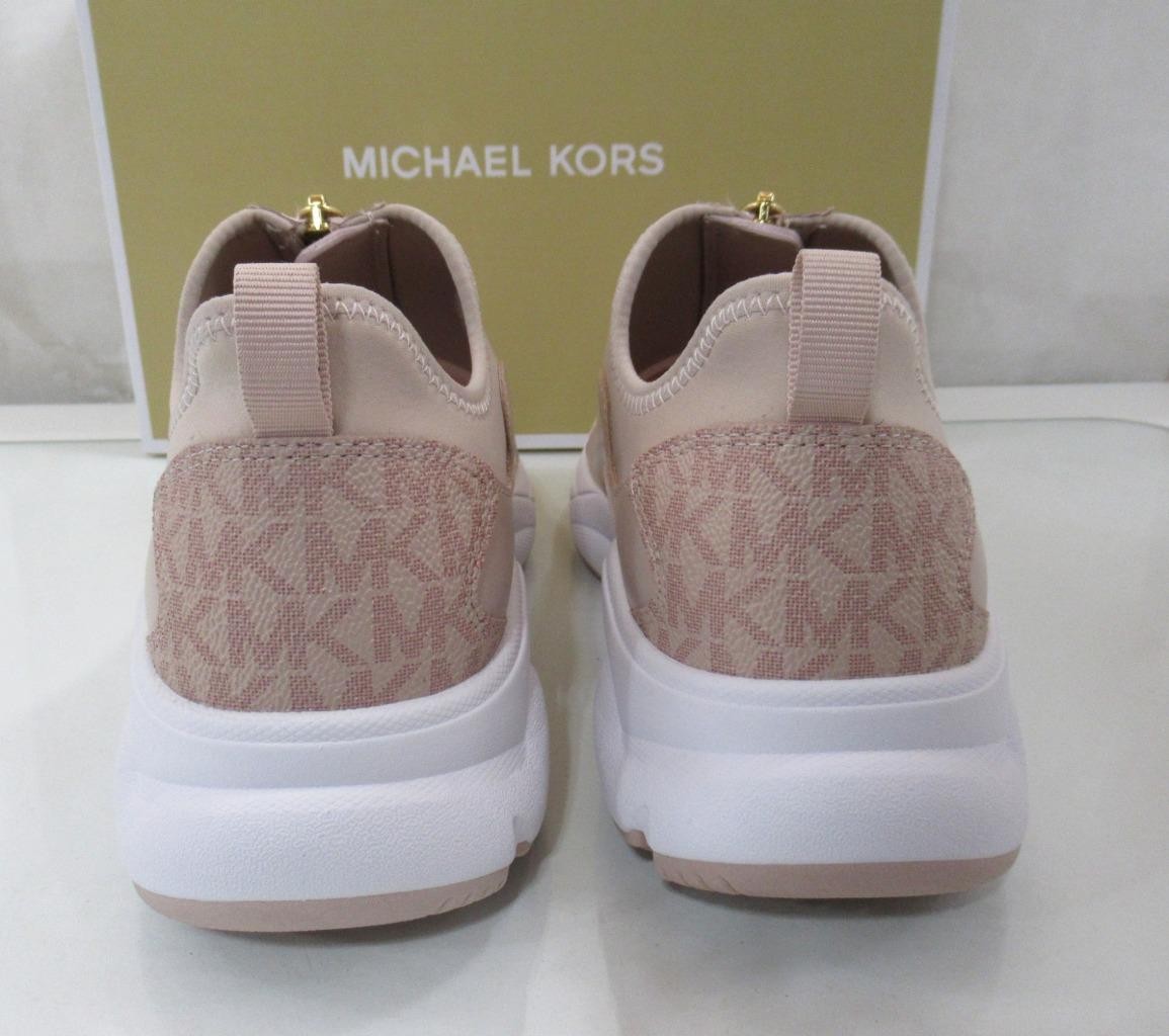 Michael Kors Sami Zip Trainer Sneaker Circular Air Mesh Ballet Light Pink Size 9