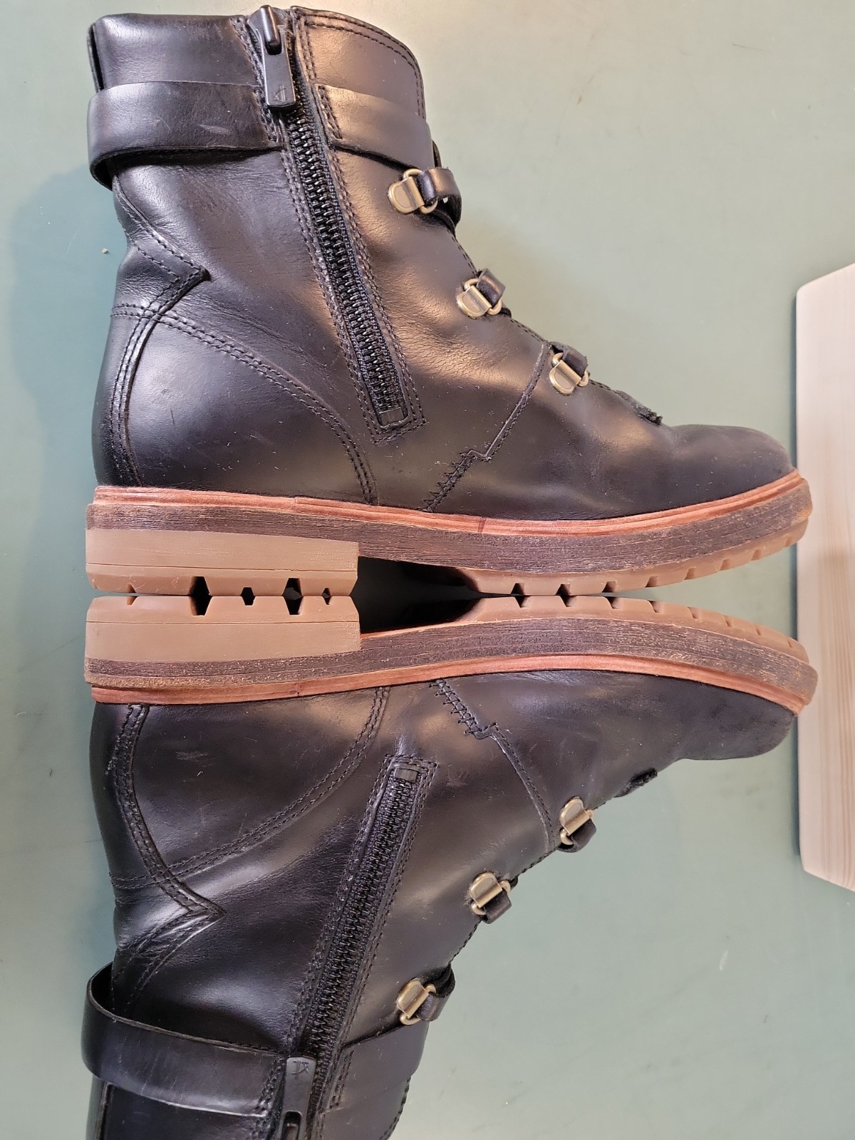 Timberland Boot Company Riley Flair Hiker Boot Black Leather Womens Size 6