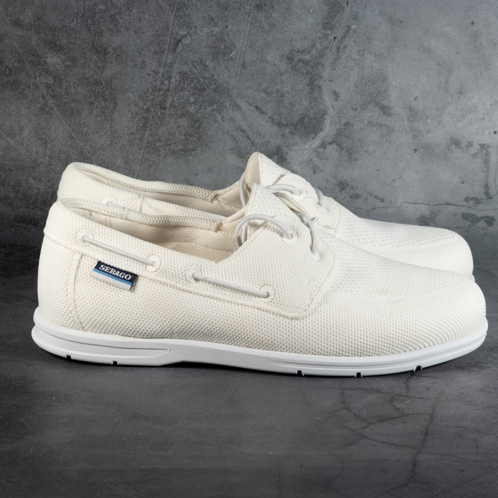 SEBAGO Monterey Textile Boat Shoes Color White Color Womens Size 8.5