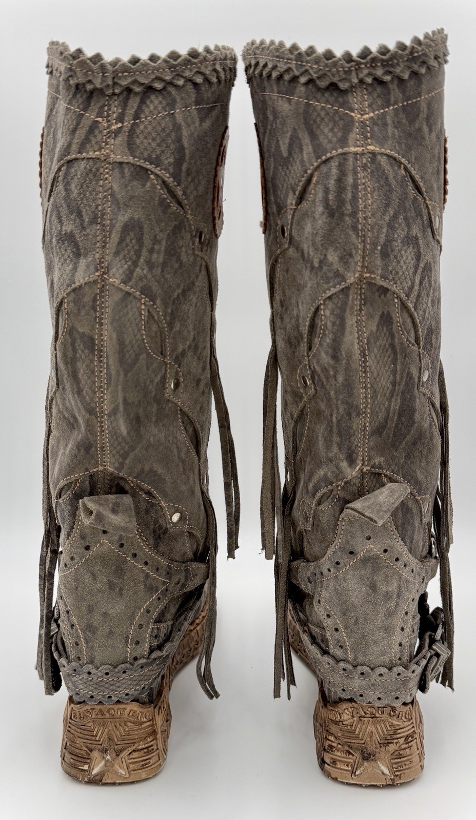 El Vaquero Mirea | Reptile Vine | Sz 39 – Women’s Wedge Moccasin Boots NEW