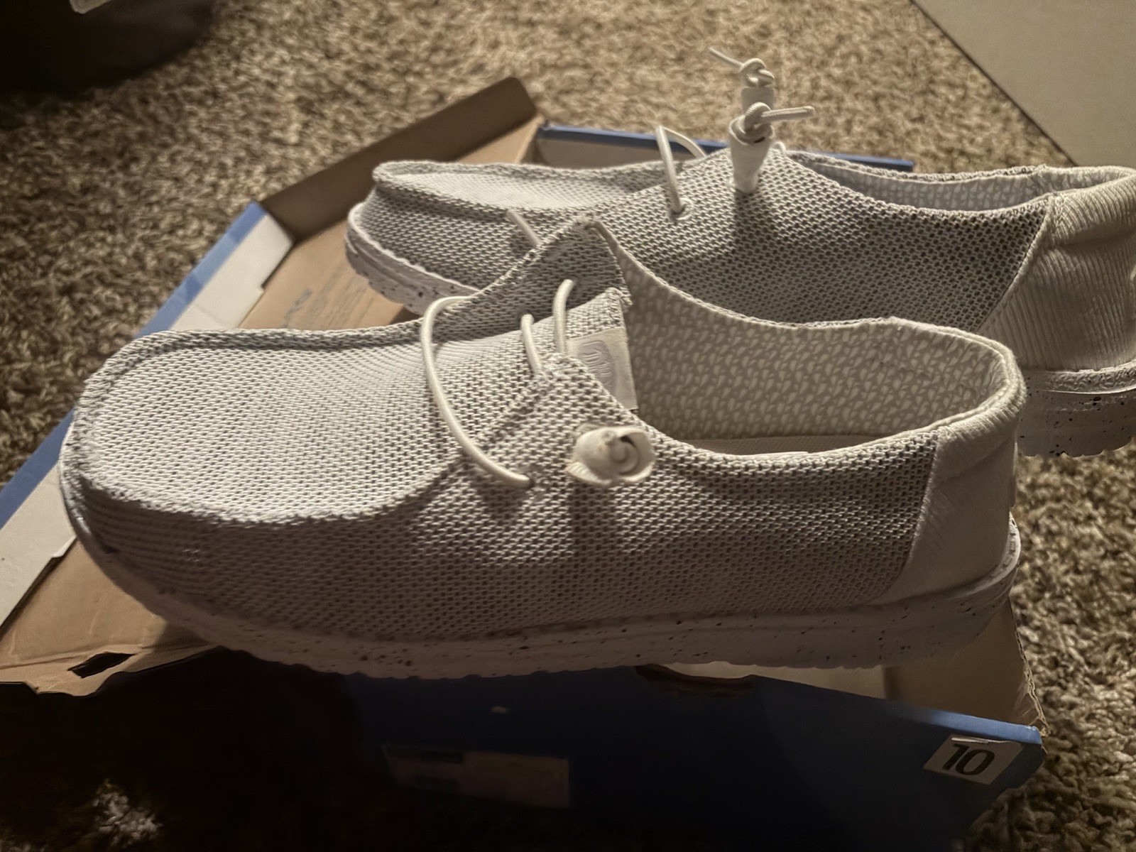 Hey Dude Wendy Sox Women’s Casual Shoes, Stone White, W10
