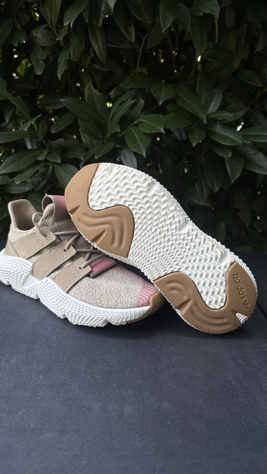 Adidas Prophere Women’s Sneakers Beige Pink Knit Shoes US 6 EU 38 2/3