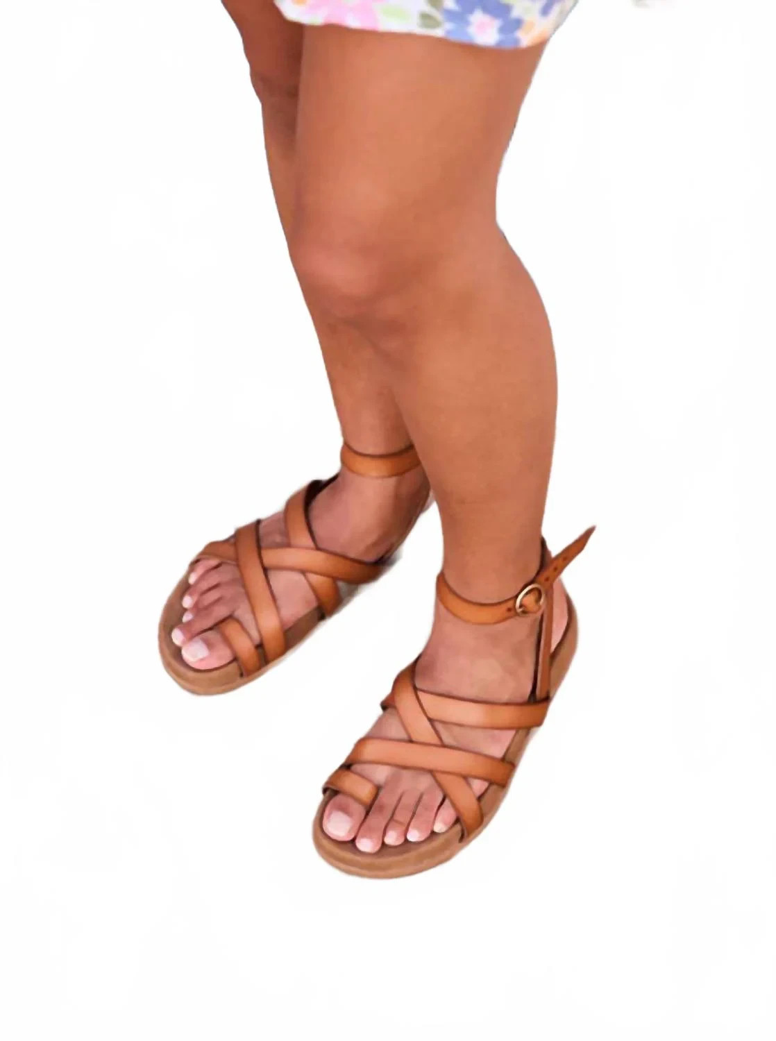 Roxy Ahri Sandal 8 38 Tan Ankle Wrap Strap Gladiator Faux Leather New Vegan Boho