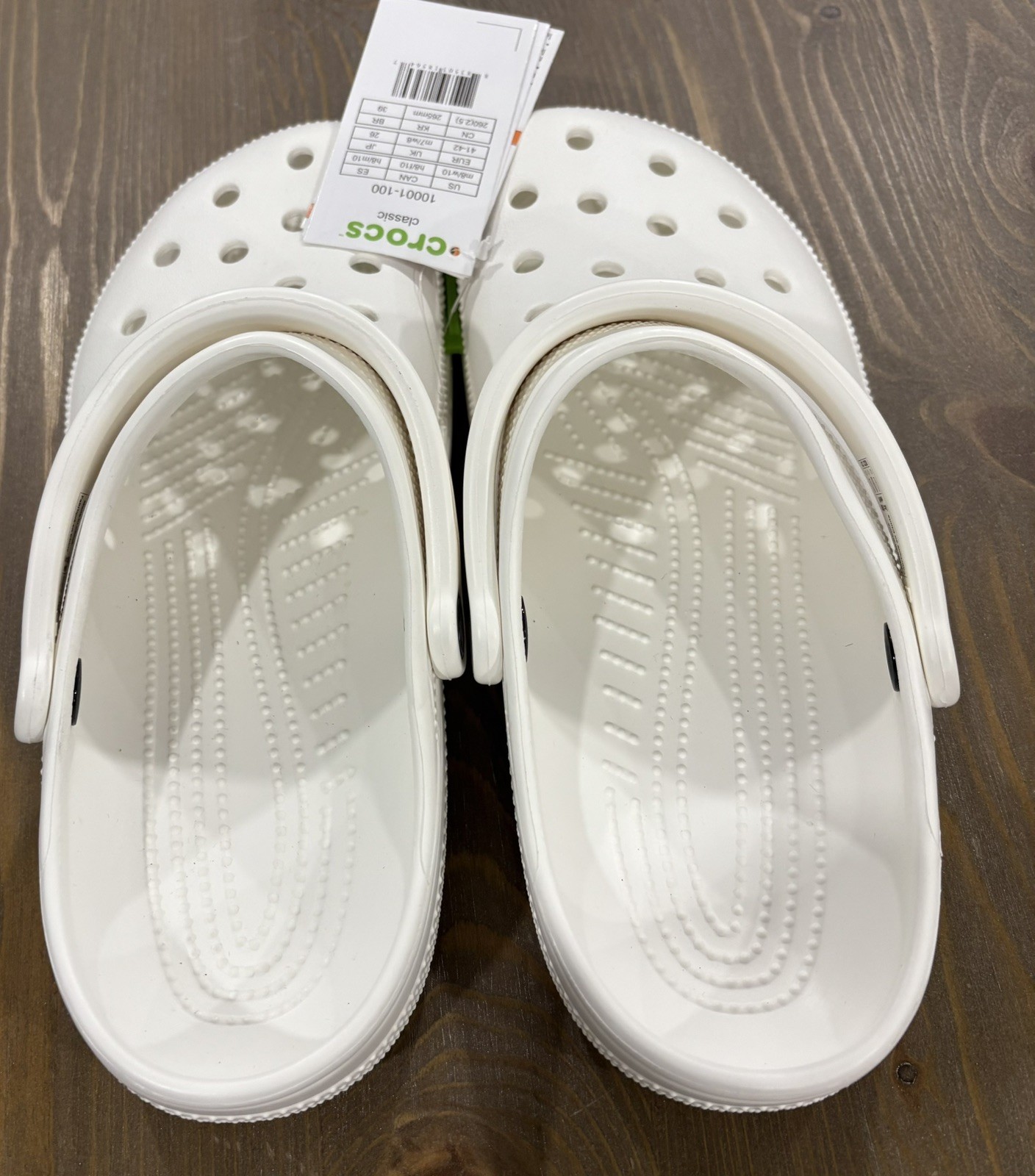 New Crocs Unisex Adult Lightweight Classic Clogs White Size 8 Men/10 Women