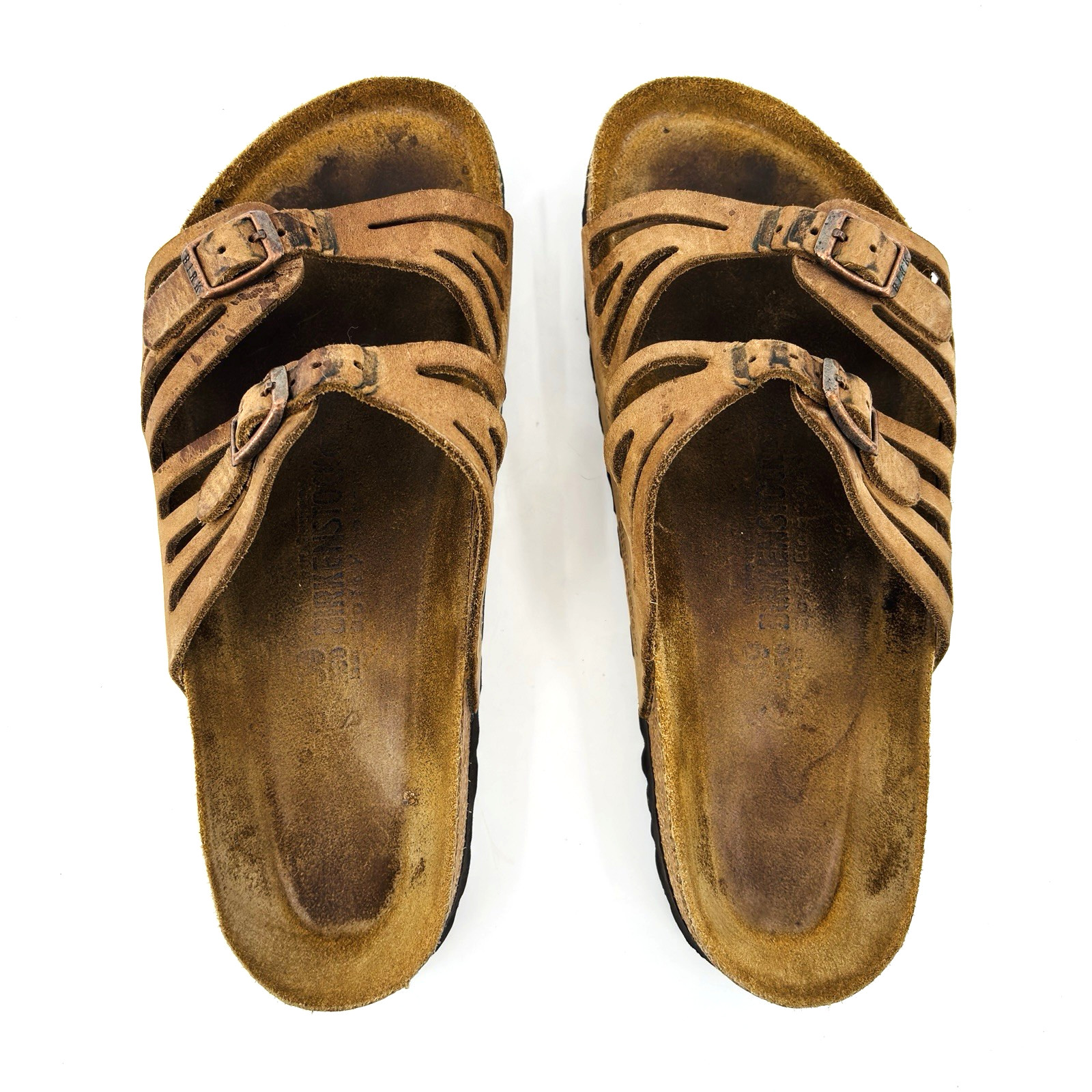 Soft Footbed Womens 8 39 Regular Birkenstock Granada Brown Leather Slide Sandals