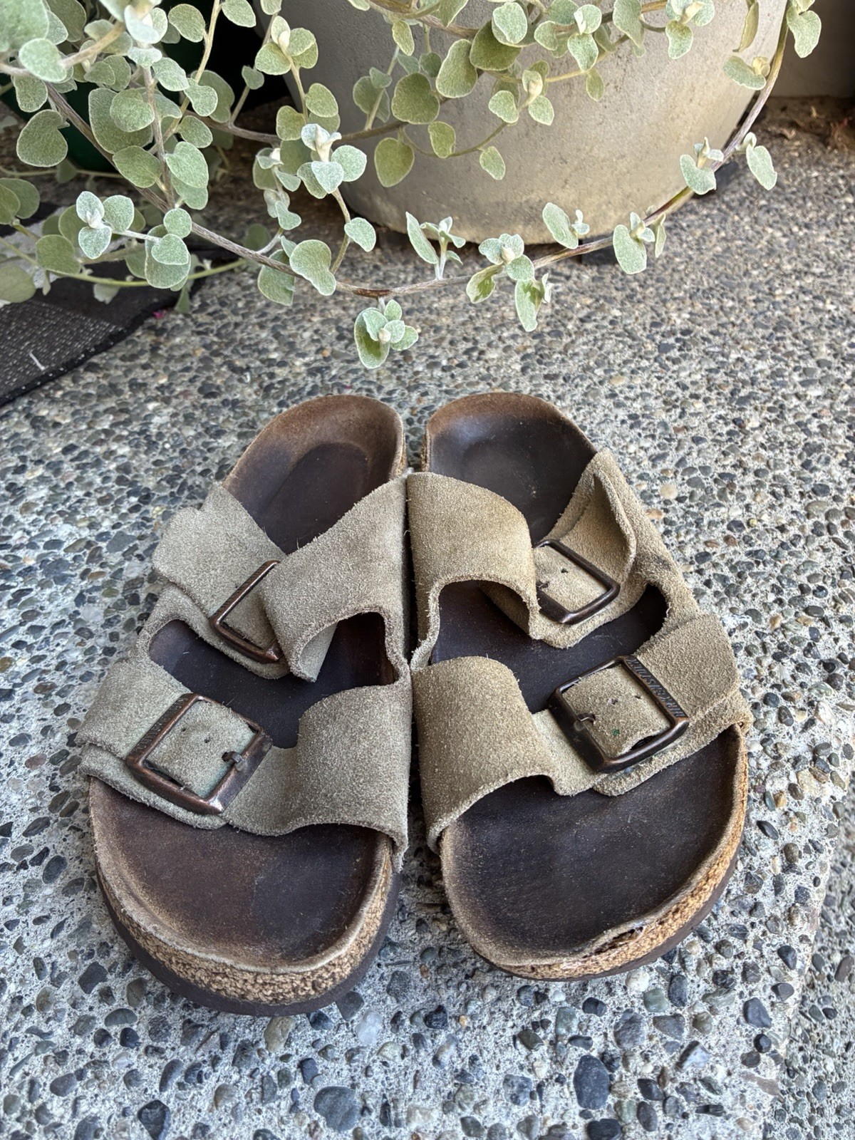 Birkenstock Arizona Brown Suede Leather Soft Footbed Sandals Size 39 US 8