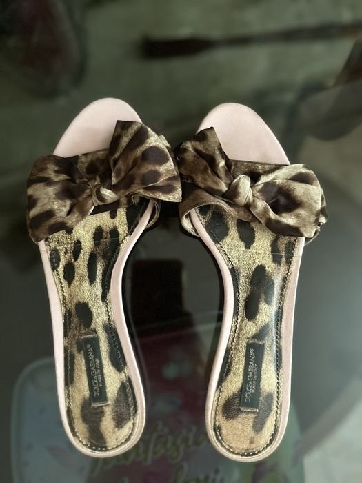 Women Dolce&Gabbana Slippers Brown Textile 38
