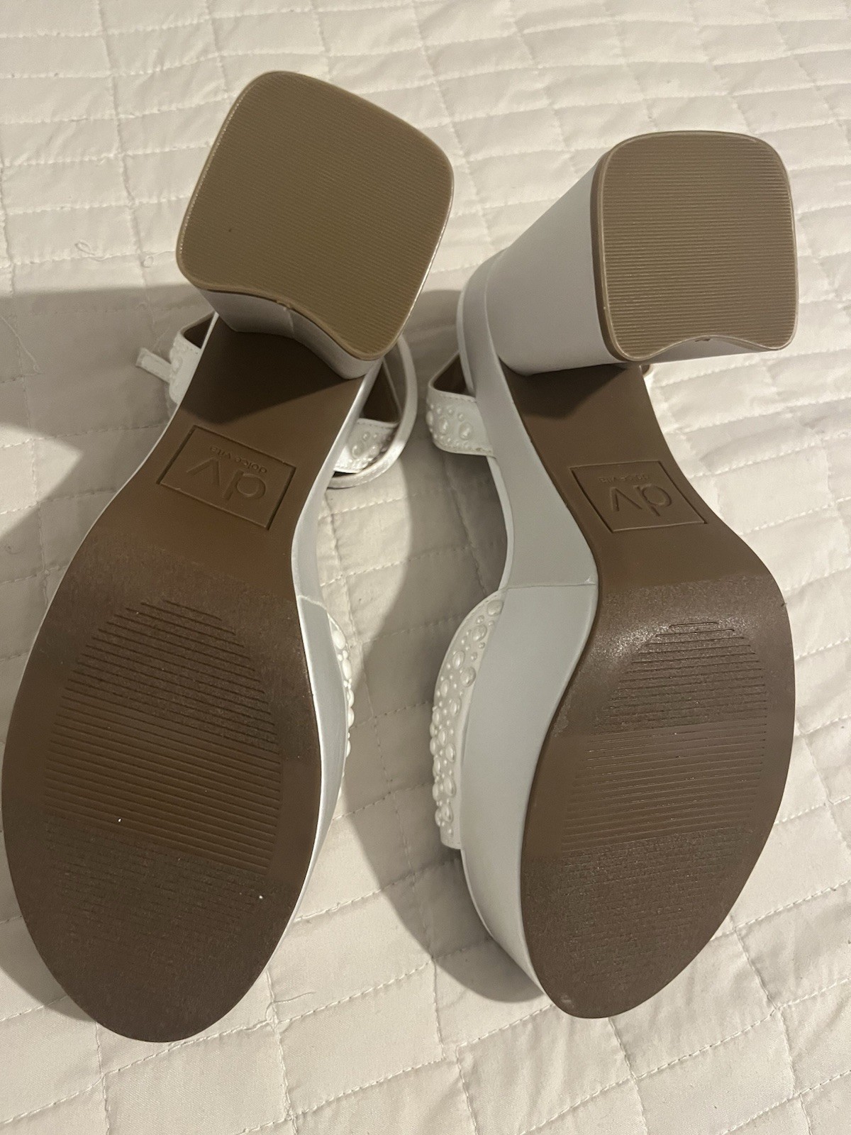 DV Dolce Vita Women’s Wizzard Pearl Platform Dress Sandals Size 7.5