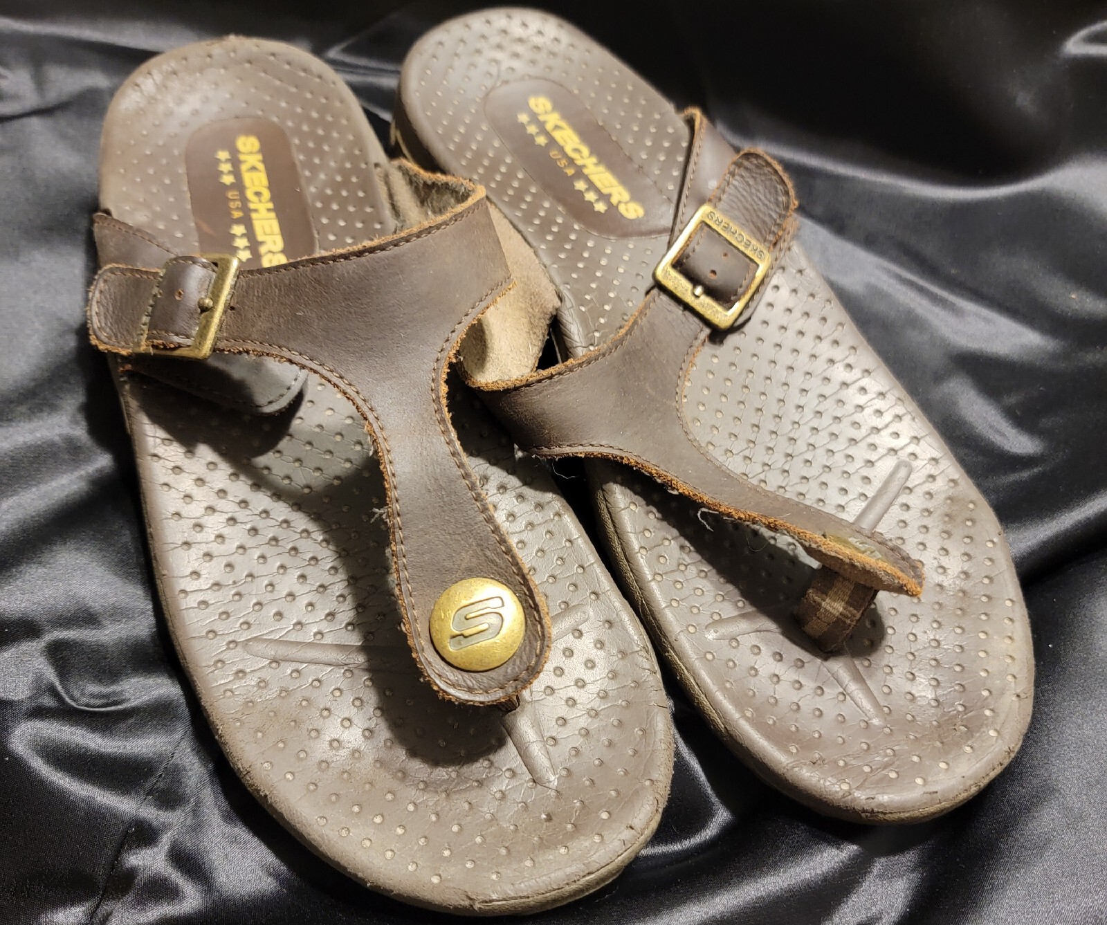 Skechers USA Flip Flop Sandal Womens Size 9-10 *Measurements In Pics*