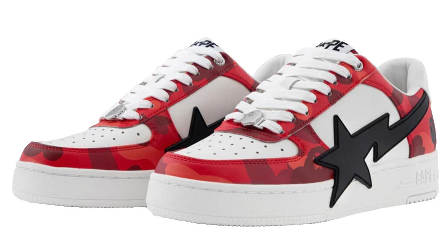 A Bathing Ape «Bape Sta OS #1» Red 1L30-291-307 Size 6 NEW