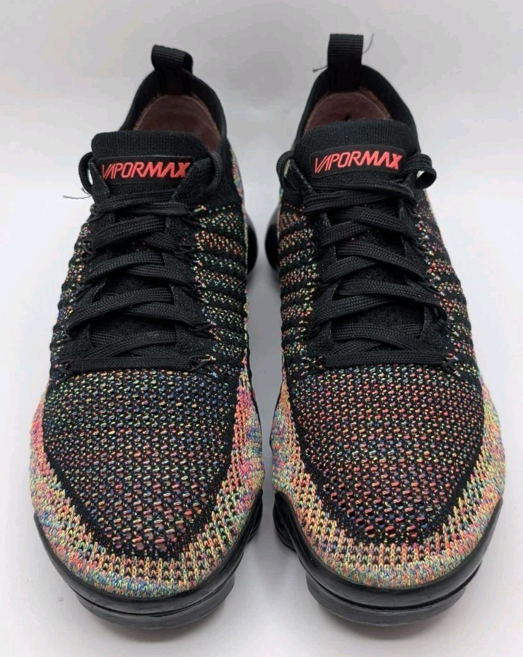 Nike Air VaporMax Flyknit 2 Black Multicolor Women’s Shoes Size 8 EXCELLENT