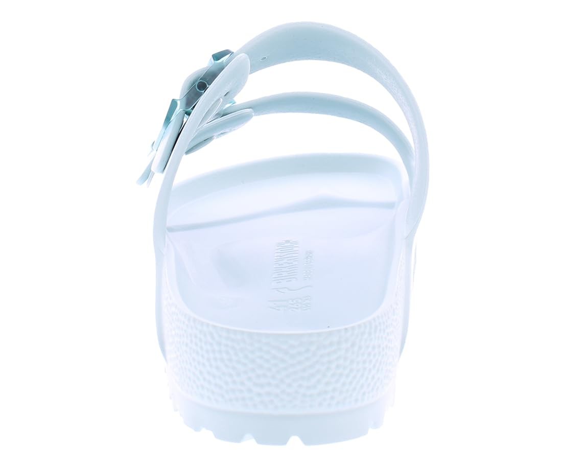 Sz 7-7.5 Narrow Birkenstock Women’s Arizona Stealth Buckle EVA Sandals, Surf ..