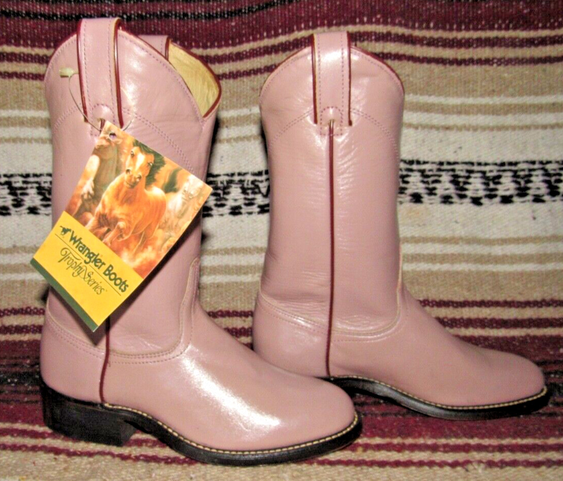 Womens Vintage Wrangler Pearl Leather Cowboy Boots 5 M NEW with Box