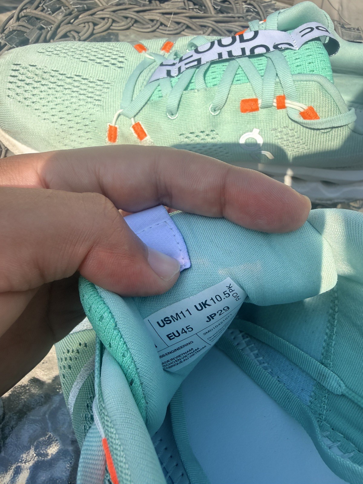 On Cloud Cloudsurfer 3WD10440248 Women’s Sz 11 Running Shoes Green Sand & orange