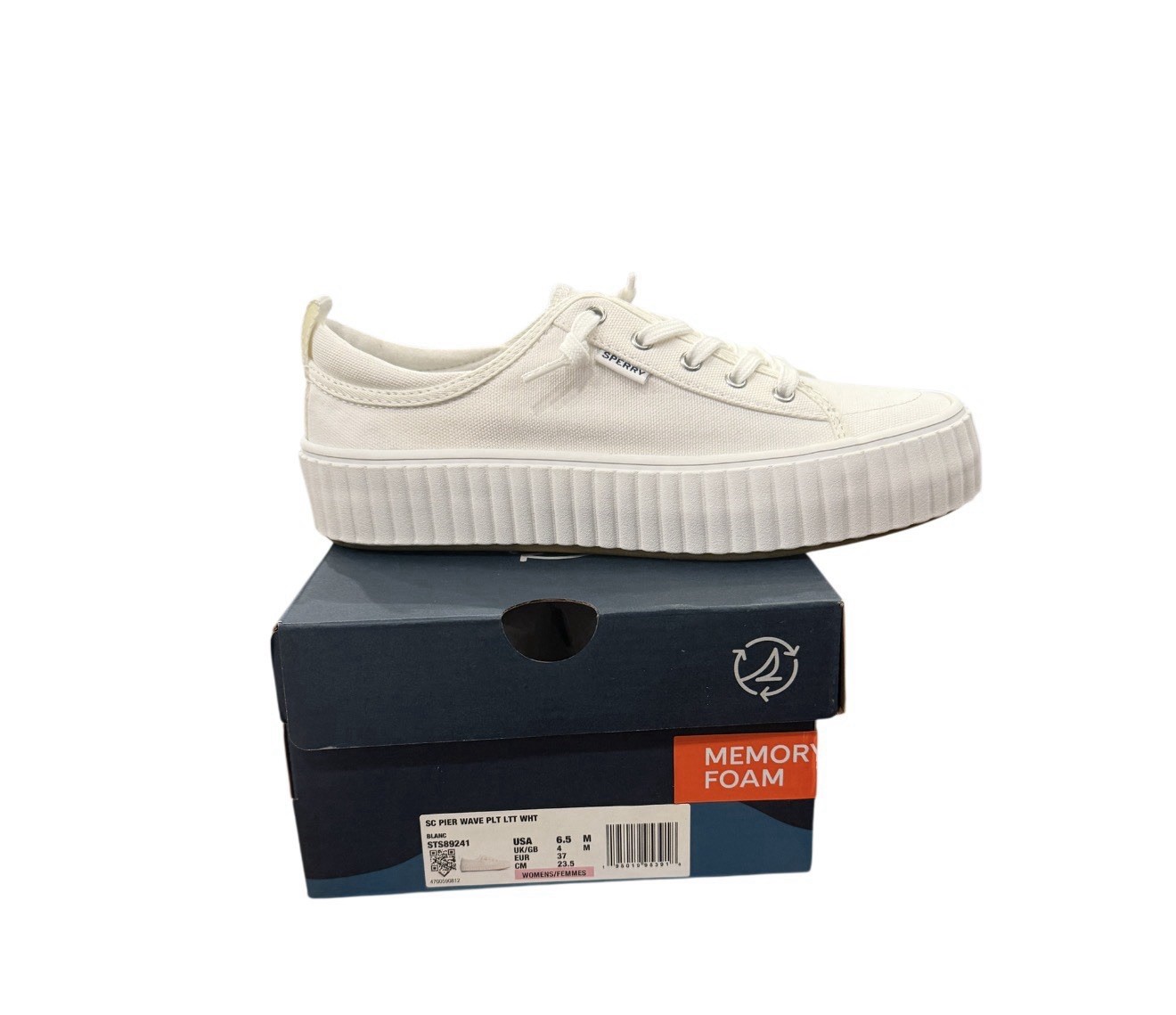 Sperry Womens Pier Wave Platform Lace Up Sneaker Size 6.5