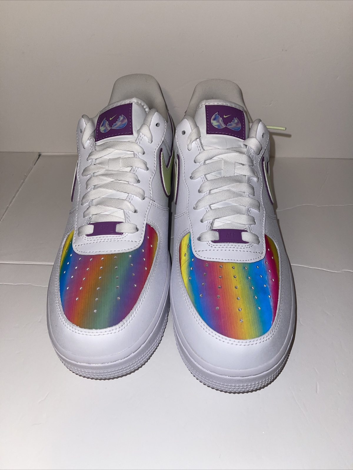 Nike Womens Air Force 1 Low Easter White Barely Volt Blue CW0367-100 Size 11