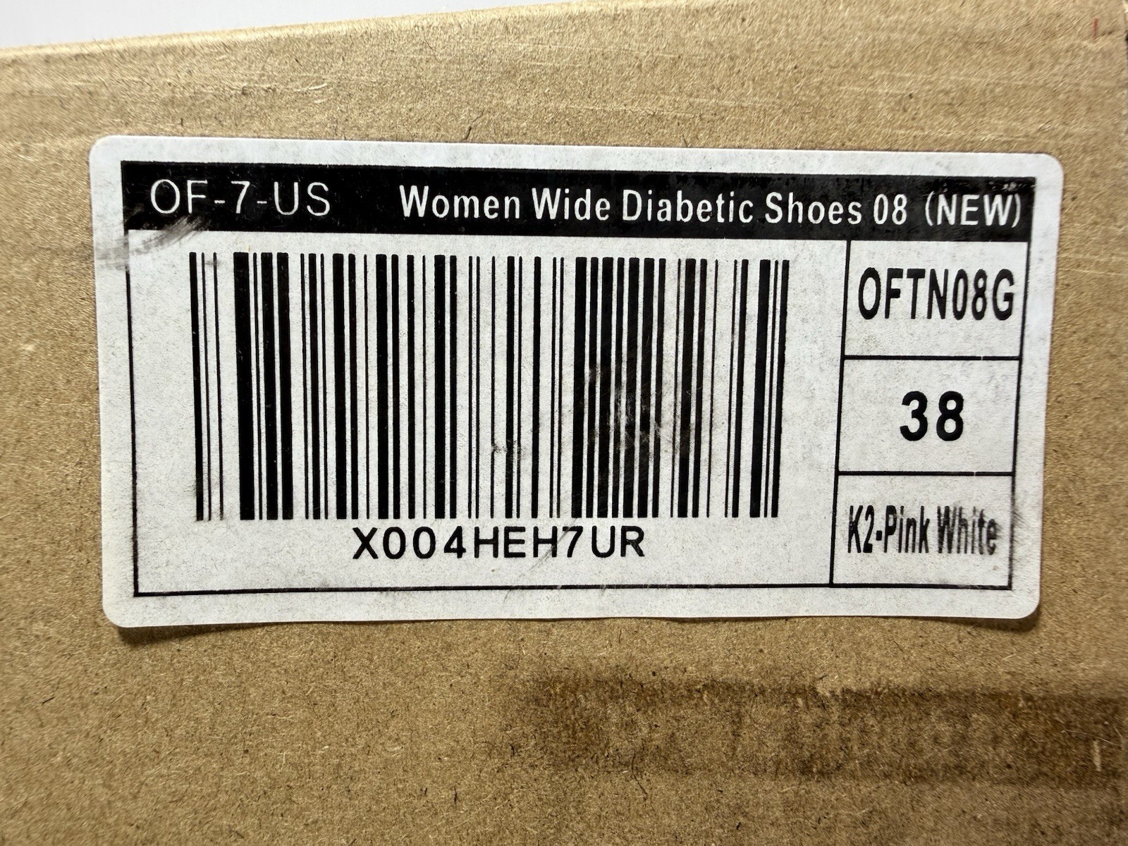 Ortho Comfoot Women Size 7 Wide K2- Pink White Arch Support Diabetic