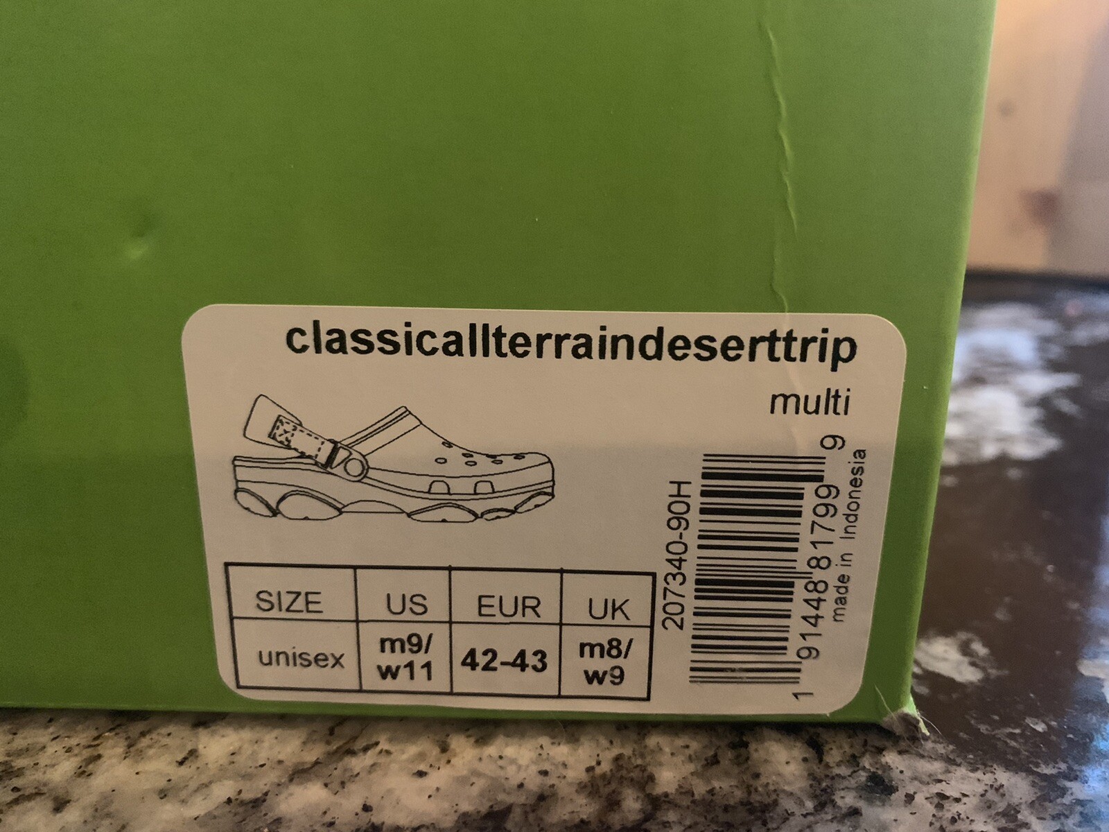 Crocs Classic All Terrain Clog Desert Trip With Jibbitz Men’s 9 Women’s 11
