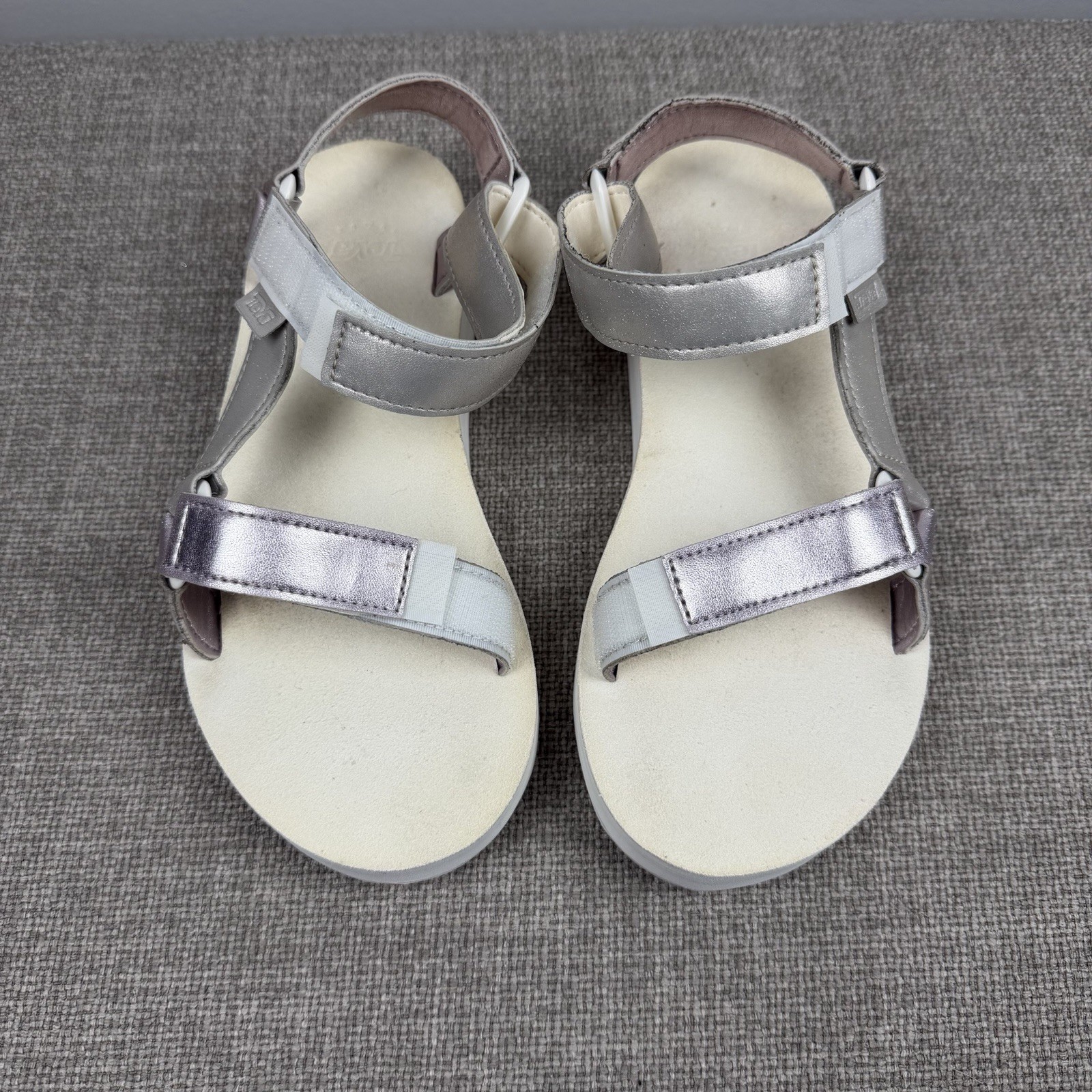 Women’s Teva Midform Universal Shimmer Sandal White Metallic Pearl Multi Size 7