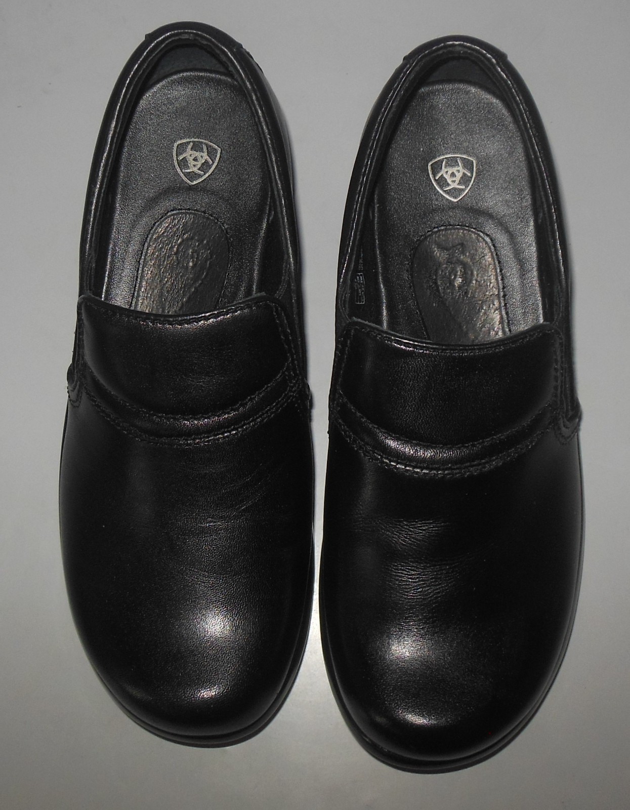 New Ariat Sutter Black Leather Clogs ATS Technology Size 8 W