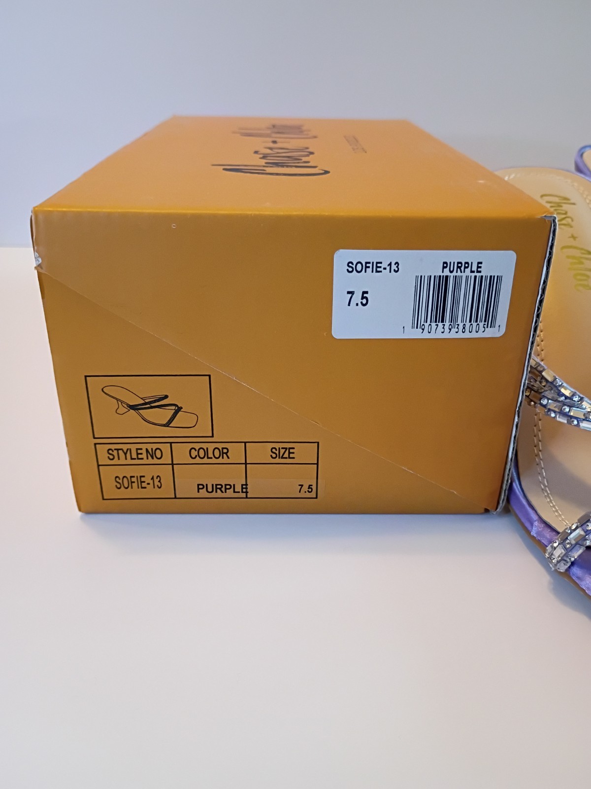Chase + Chloe Women’s Satin High Heel Sandles Size 7.5 Purple Open Toe