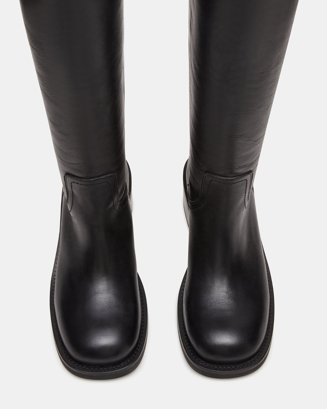 NEW Steve Madden Riggs Black Leather Boot womens choose size shoe fashion