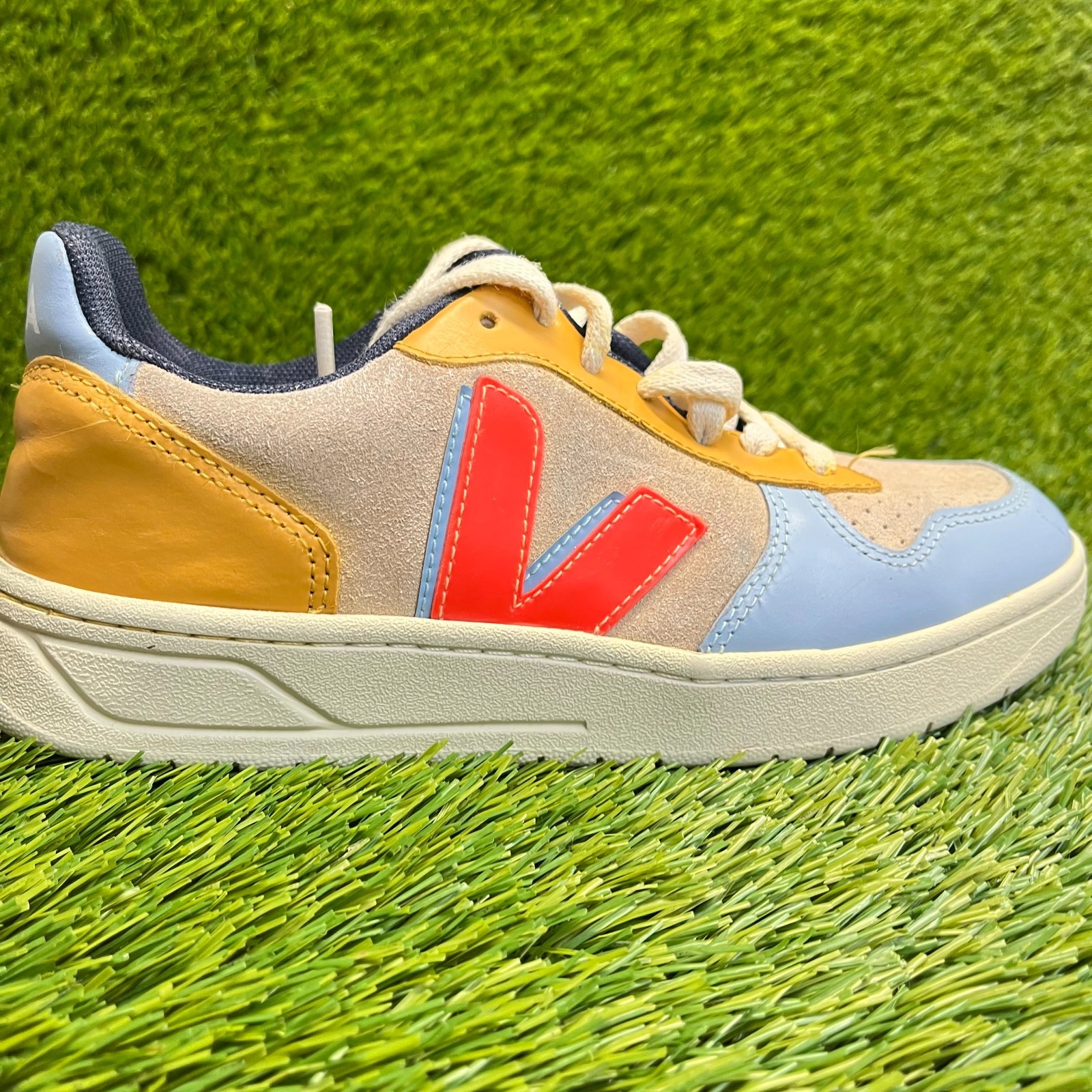 Veja x Make My Lemonade V-10 Womens Size 5 Blue Beige Athletic Shoes Sneakers