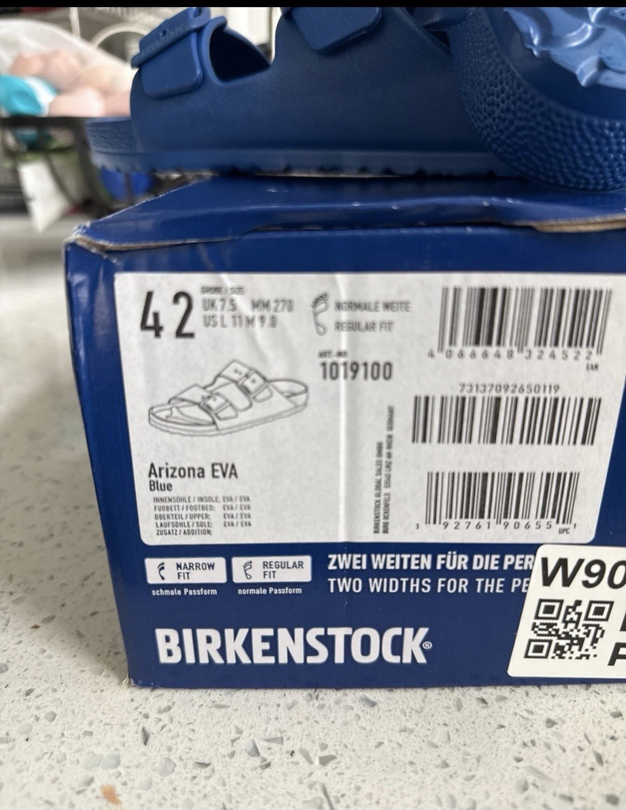 Birkenstock Arizona Womens Blue EVA Slide Sandals EU 42 US 11 Regular