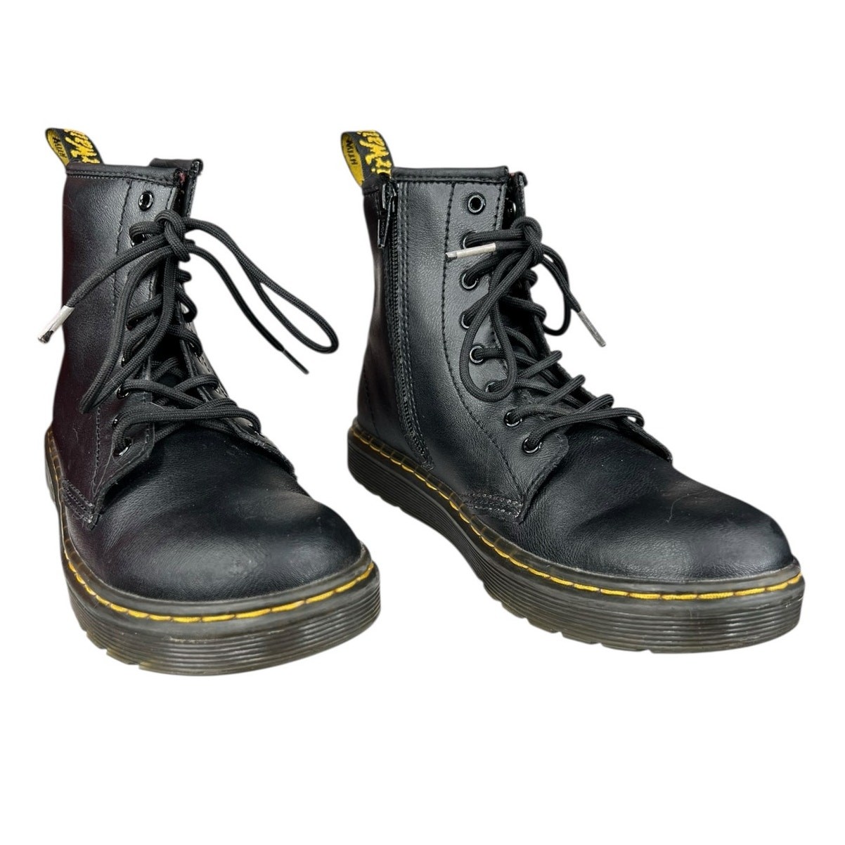 Dr. Martens Unisex Zavala J Black Lace Up Combat Boot Size M 4 W 5