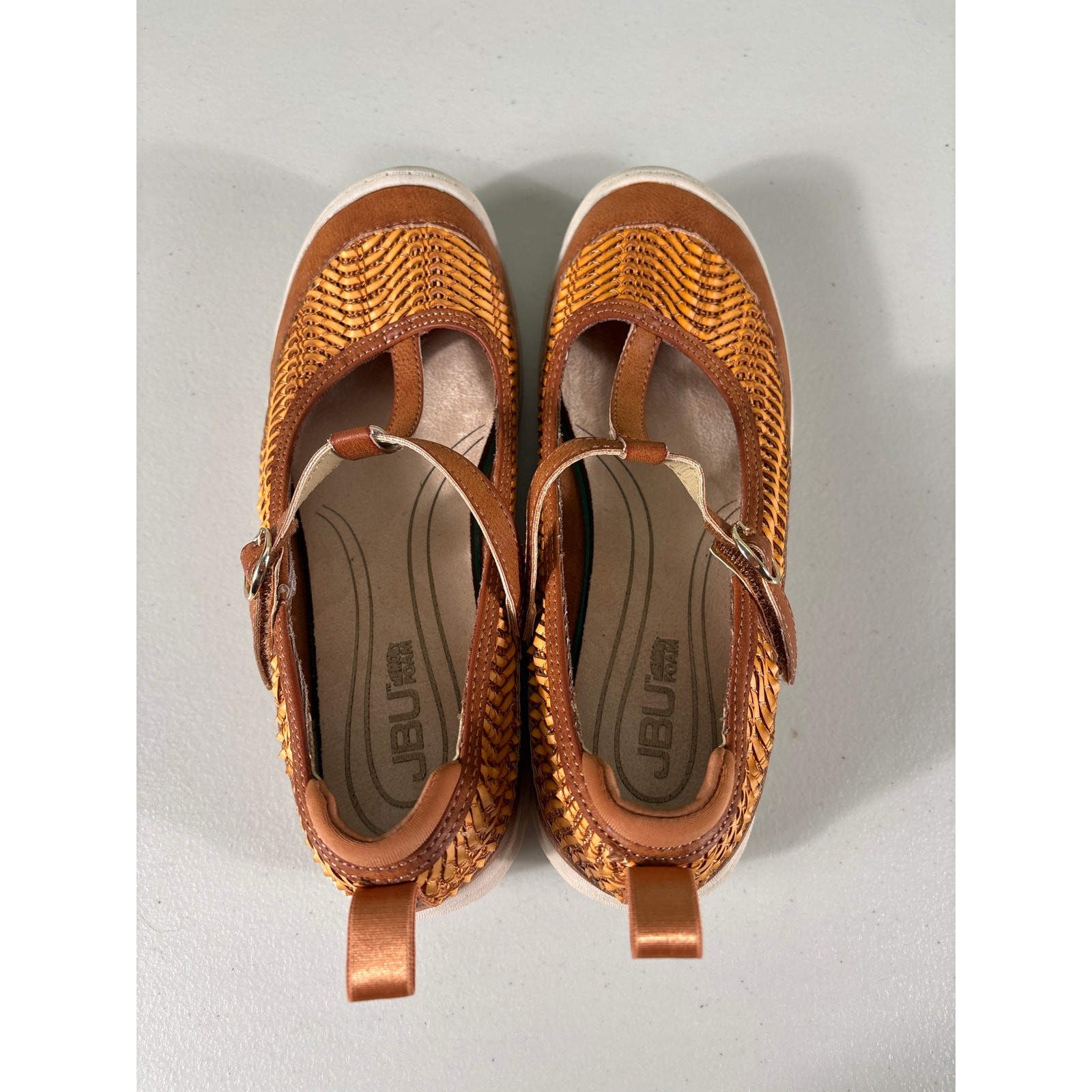 JBU Summer Casual T-Strap Mary Jane Shoes Womens Size 7.5M Comfort Walking Daily