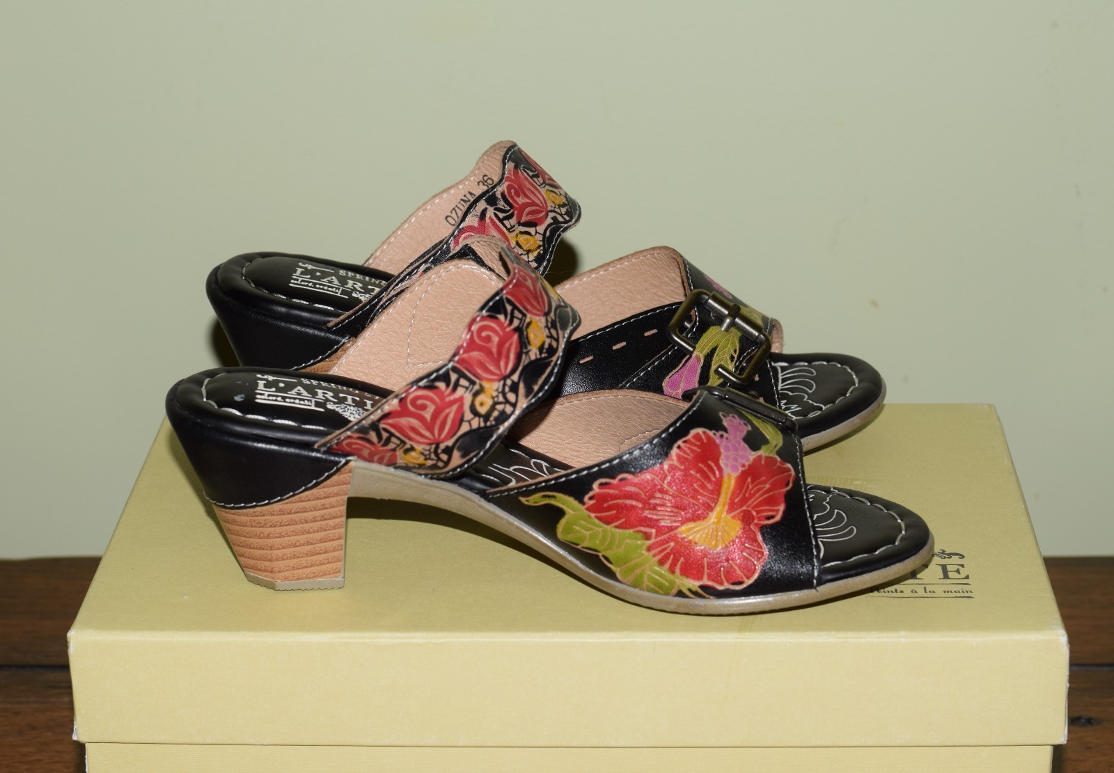 L’ARTISTE SPRING STEP SANDAL OZUNA BLACK EU 36 US 5.5 NEW w/ BOX