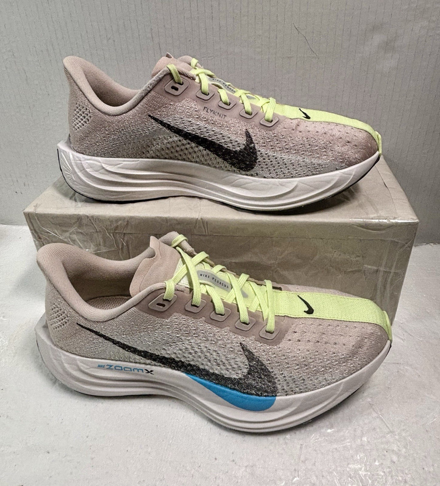Nike Pegasus Plus Flyknit Zoom X Running Shoes Pink Neon/Yellow Accent. Size 7