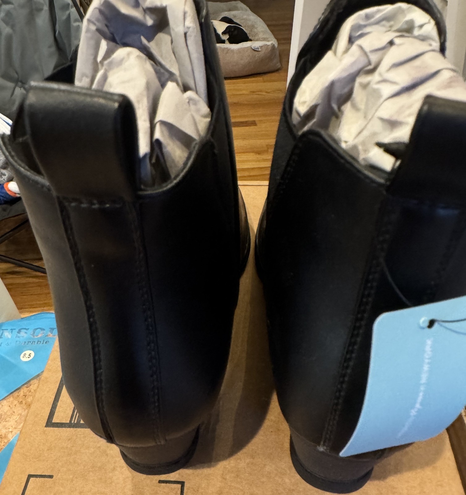 Nib Womens Vepose Black Wedge Ankle Boots & Insoles 8.5M