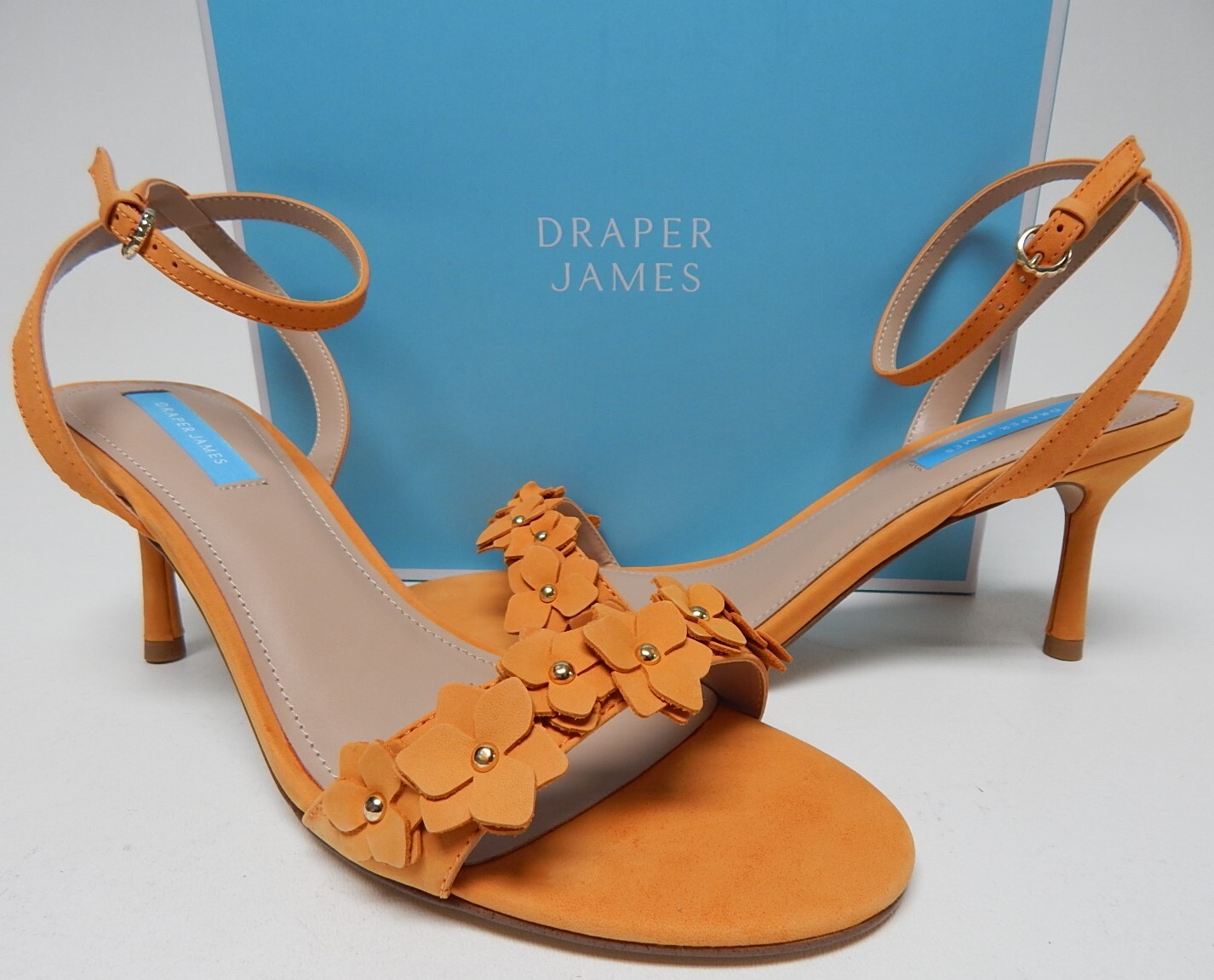 Draper James Alice Size US 10 M EU 41 Women’s Floral Heeled Sandals Light Orange