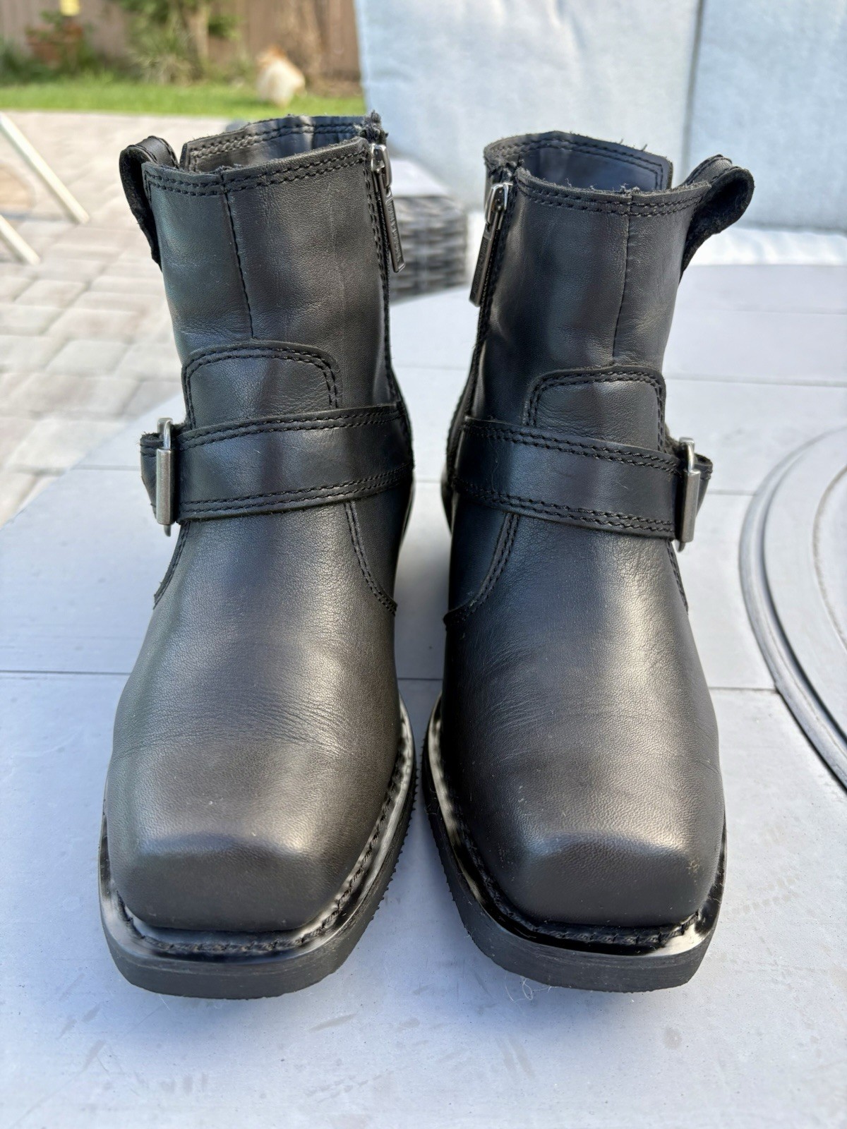 Ladies Harley-Davidson Black Leather Boots Size 7