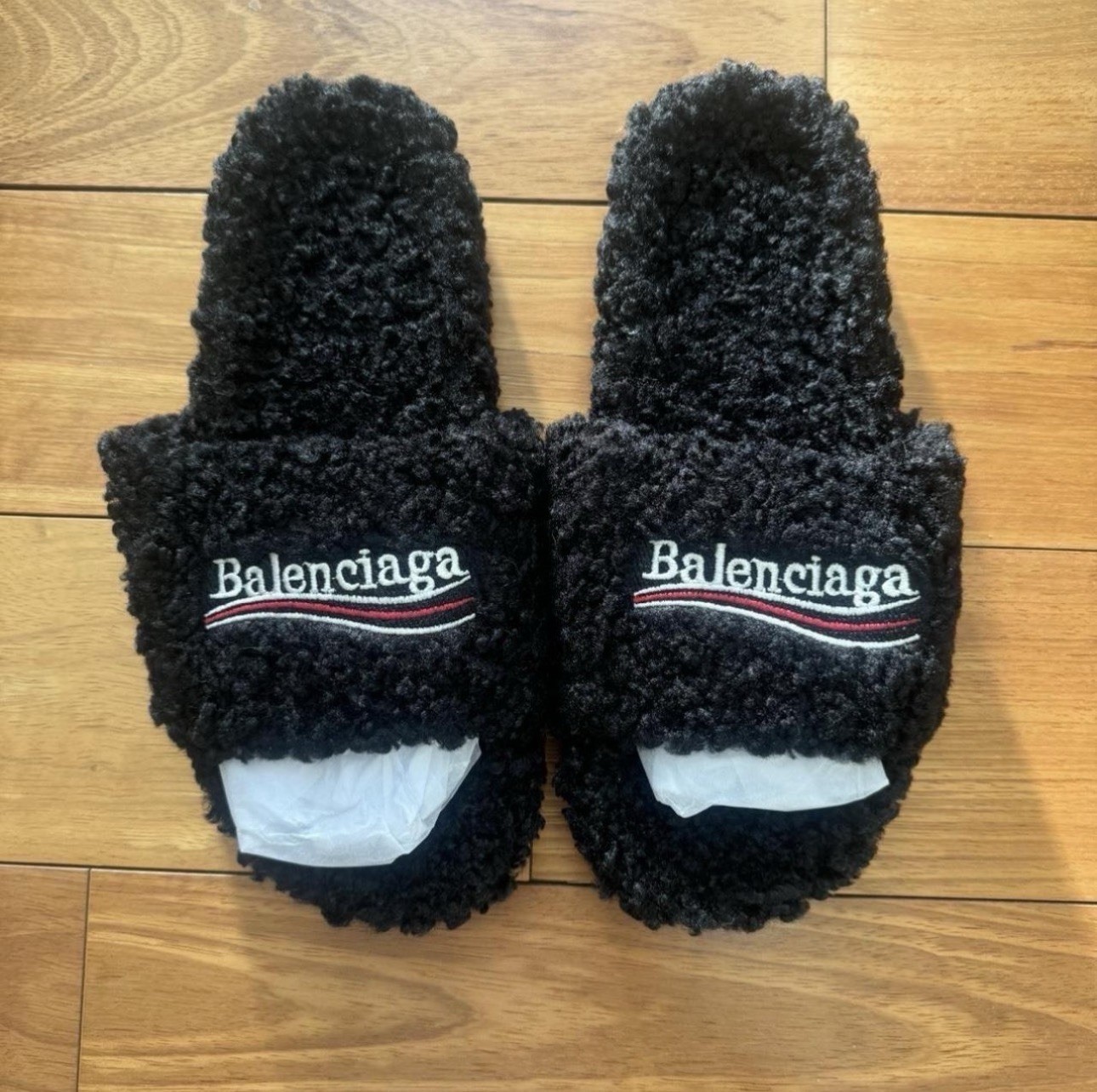 Balenciaga slides black size 13