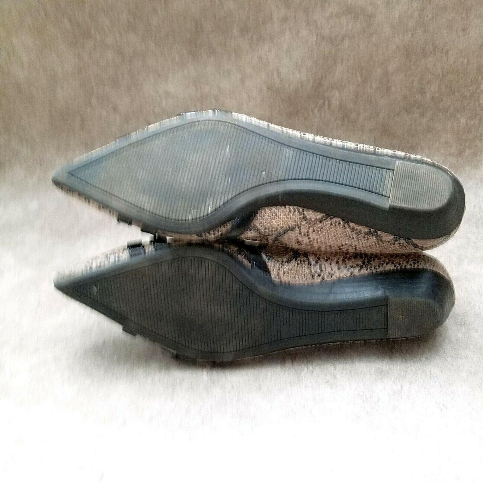Attention Womens Frit 2 Sz 7 M Brown Slip On Pointed Toe Snakeskin Print Low H